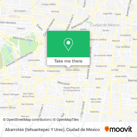 Abarrotes (tehuantepec Y Ures) map