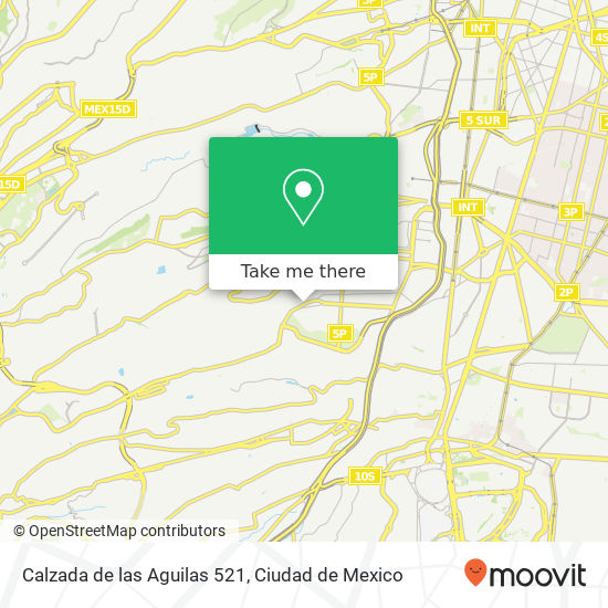 Calzada de las Aguilas  521 map