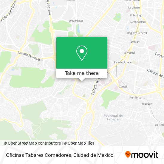 Mapa de Oficinas Tabares Comedores