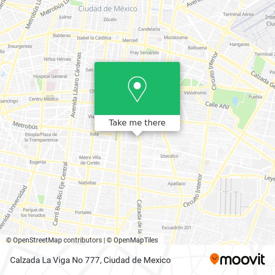 Calzada La Viga No 777 map