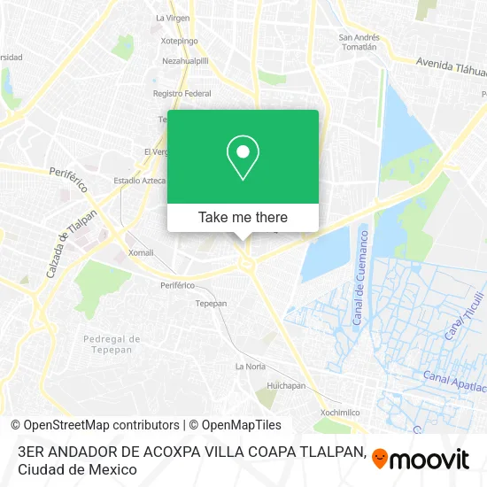 Mapa de 3ER ANDADOR DE ACOXPA  VILLA COAPA  TLALPAN