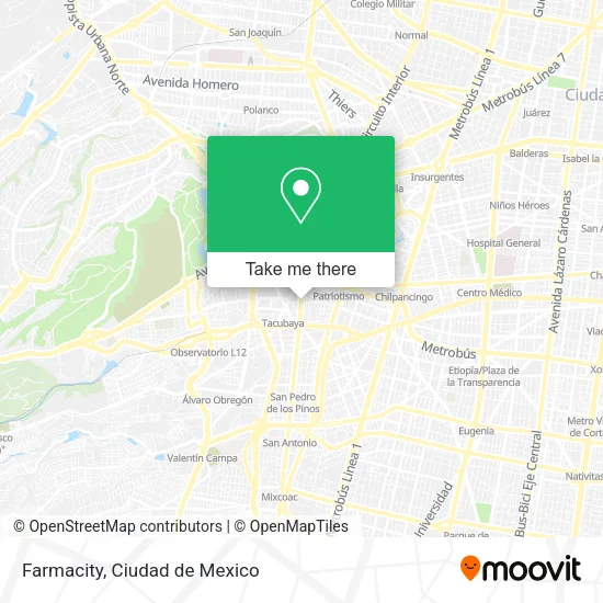 Mapa de Farmacity