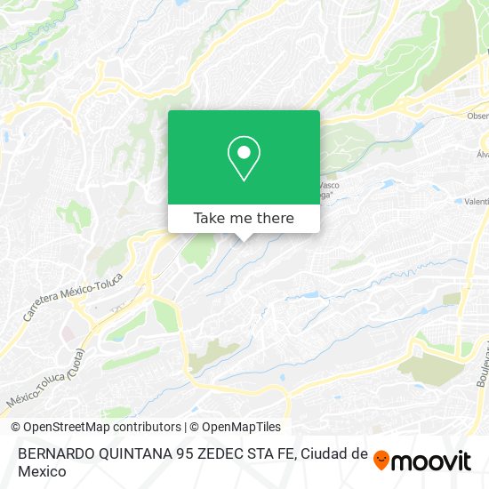 BERNARDO QUINTANA 95 ZEDEC STA  FE map