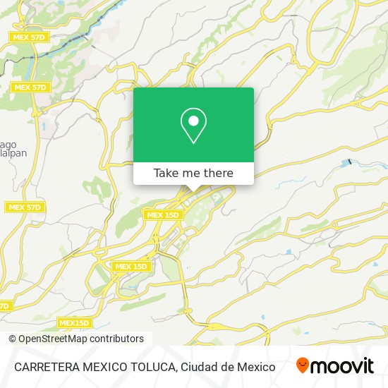 CARRETERA MEXICO TOLUCA map