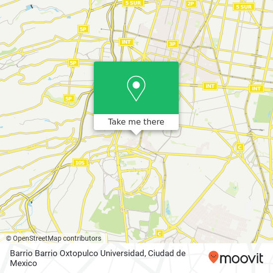 Barrio Barrio Oxtopulco Universidad map