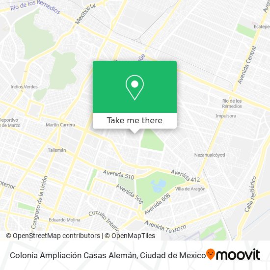 Mapa de Colonia Ampliación Casas Alemán