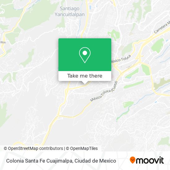 Colonia Santa Fe Cuajimalpa map