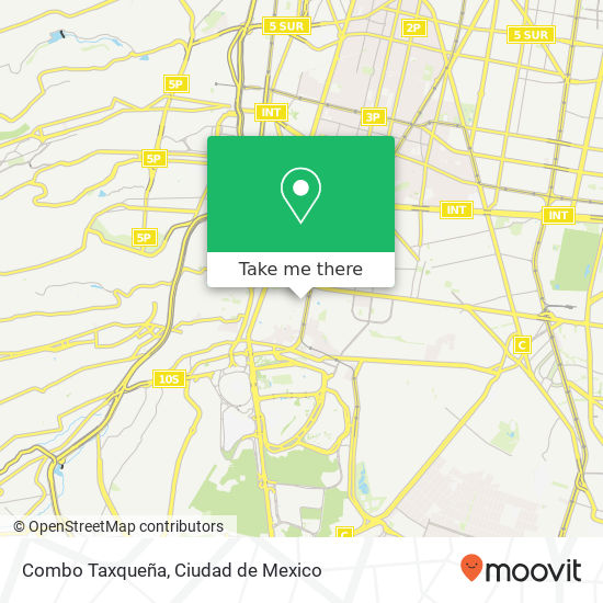 Mapa de Combo Taxqueña