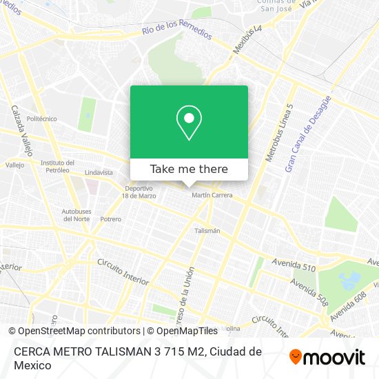 Mapa de CERCA METRO TALISMAN  3 715 M2