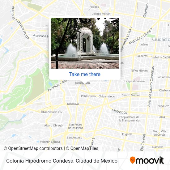 Mapa de Colonia Hipódromo Condesa