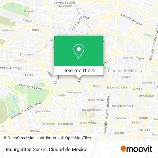 Mapa de Insurgentes Sur 64