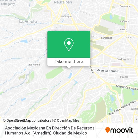 Mapa de Asociación Mexicana En Dirección De Recursos Humanos A.c. (Amedirh)