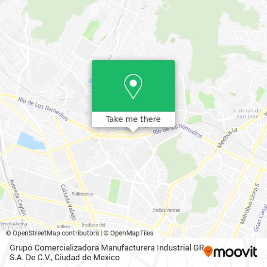 Grupo Comercializadora Manufacturera Industrial GR S.A. De C.V. map