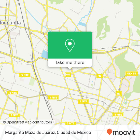 Margarita Maza de Juaréz map