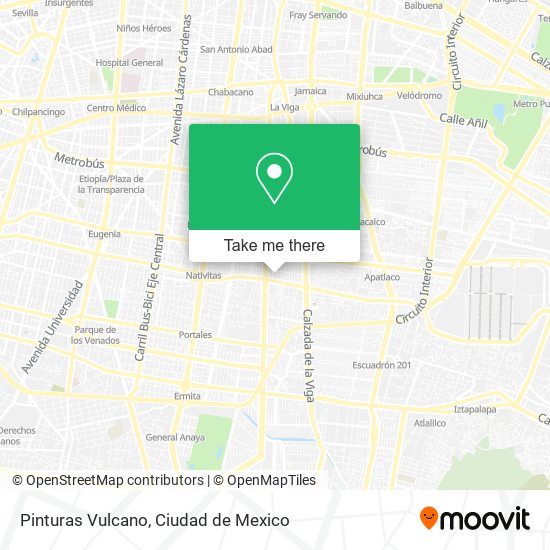 Pinturas Vulcano map