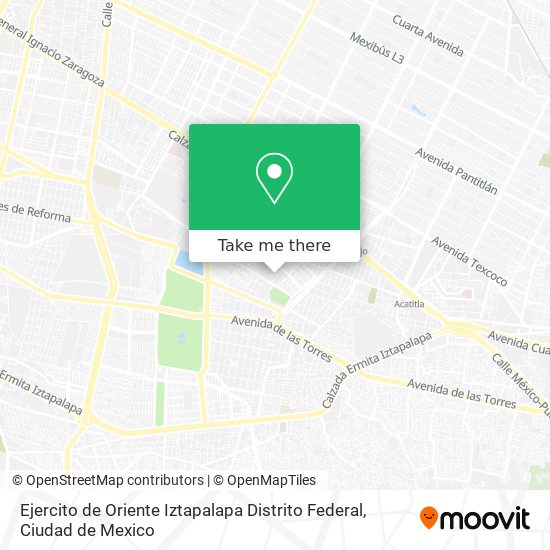 Ejercito de Oriente  Iztapalapa  Distrito Federal map