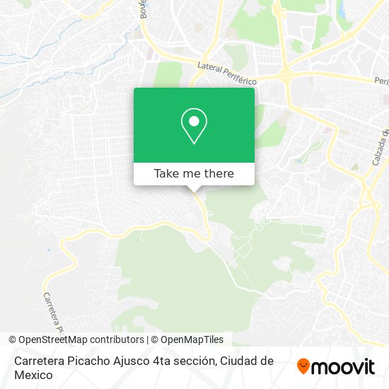 Carretera Picacho   Ajusco 4ta sección map