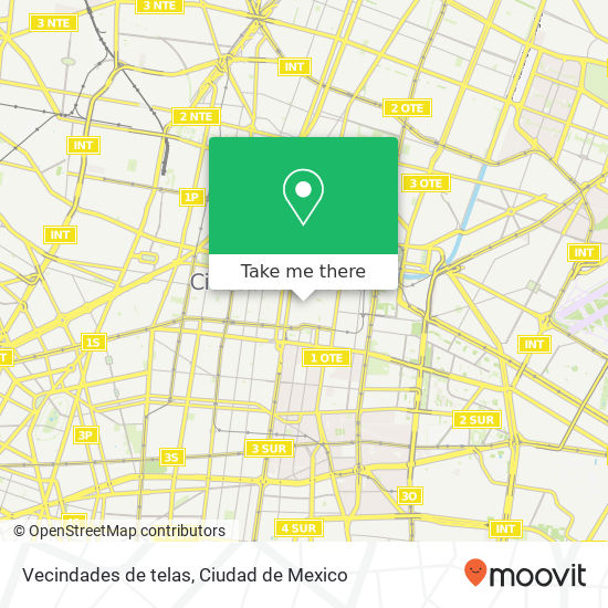 Vecindades de telas map