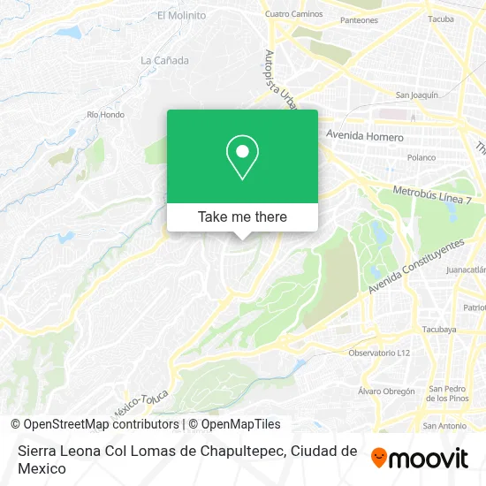 Sierra Leona  Col  Lomas de Chapultepec map