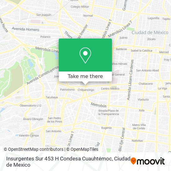 Insurgentes Sur 453  H Condesa  Cuauhtémoc map