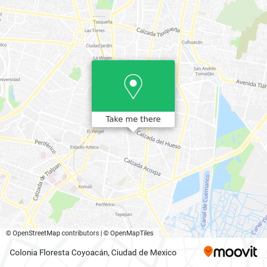 Colonia Floresta Coyoacán map