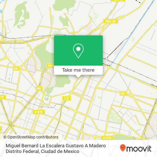 Mapa de Miguel Bernard  La Escalera  Gustavo A  Madero  Distrito Federal