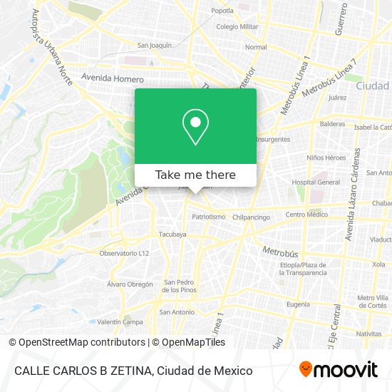 CALLE CARLOS B ZETINA map