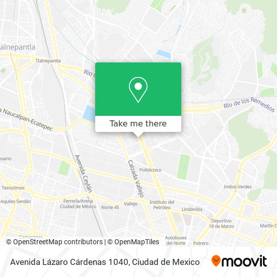 Mapa de Avenida Lázaro Cárdenas   1040
