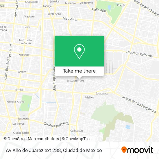 Av  Año de Juárez  ext  238 map