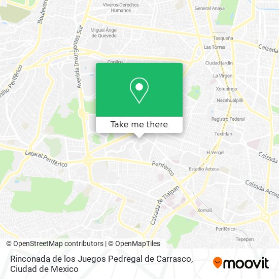 Rinconada de los Juegos  Pedregal de Carrasco map