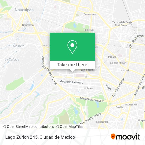 Mapa de Lago Zurich 245