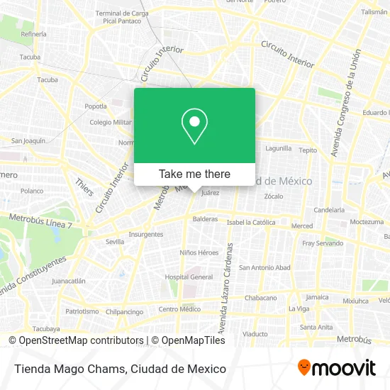 Tienda Mago Chams map