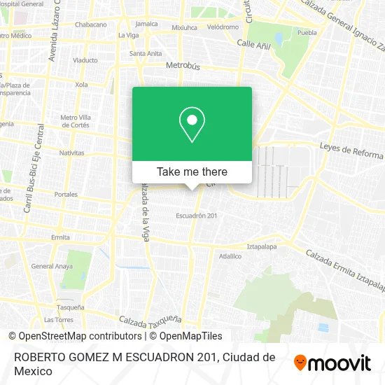 ROBERTO GOMEZ M  ESCUADRON 201 map