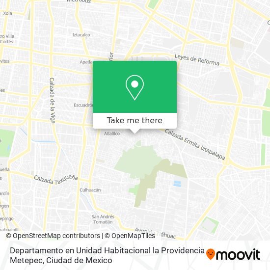 Departamento en Unidad Habitacional la Providencia Metepec map