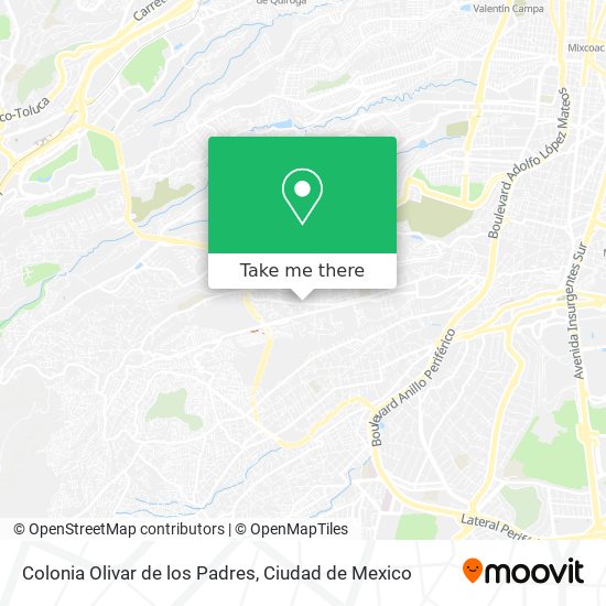 Colonia Olivar de los Padres map