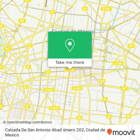 Calzada De San Antonio Abad  úmero 202 map