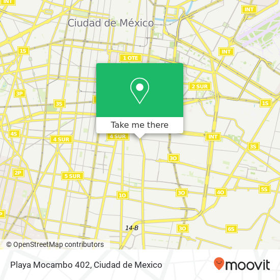 Playa Mocambo  402 map