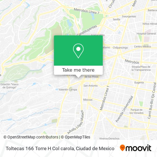 Mapa de Toltecas 166 Torre H Col carola