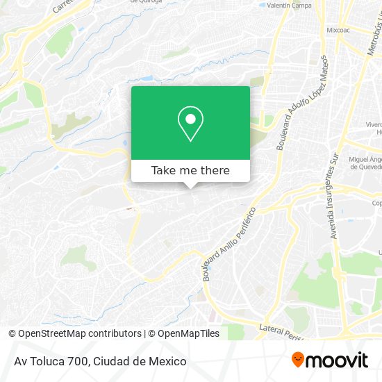 Mapa de Av  Toluca 700