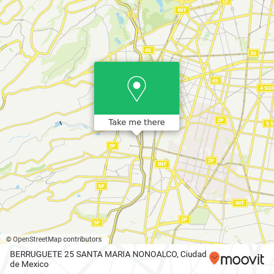 BERRUGUETE 25  SANTA MARIA NONOALCO map