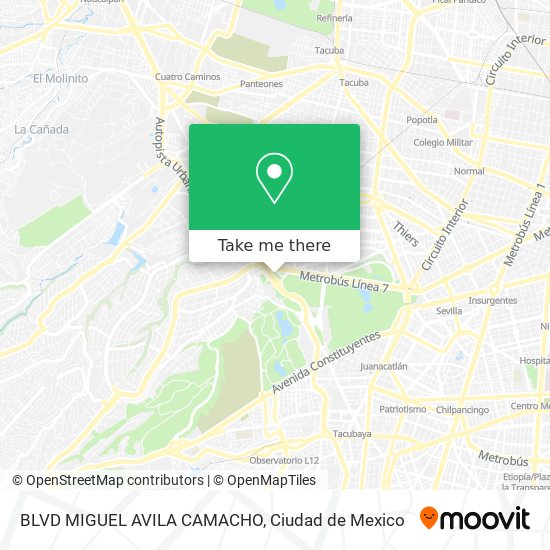 Mapa de BLVD MIGUEL AVILA CAMACHO