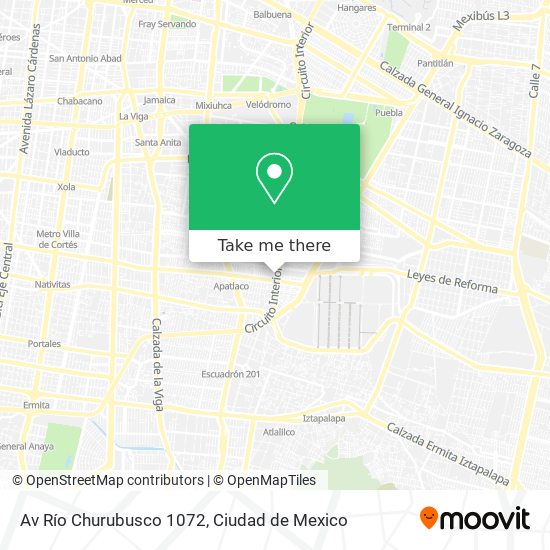 Av  Río Churubusco  1072 map