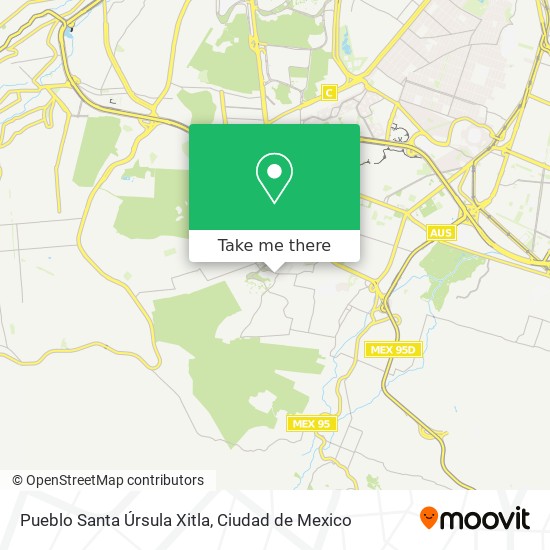 Pueblo Santa Úrsula Xitla map