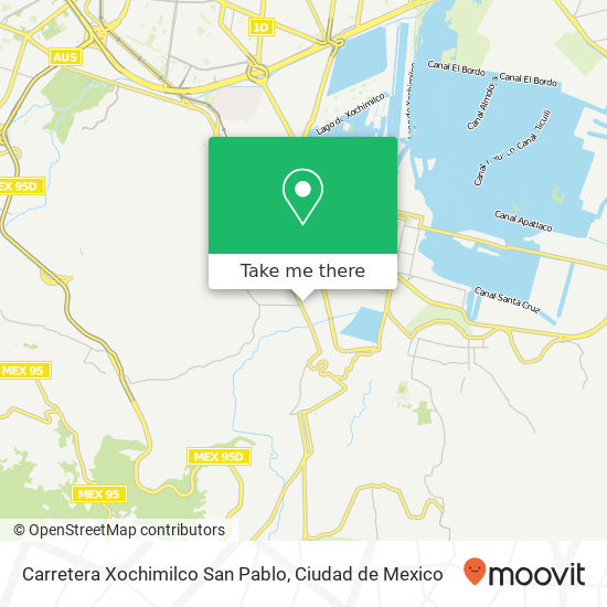 Carretera Xochimilco San Pablo map