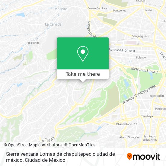 Sierra ventana  Lomas de chapultepec  ciudad de méxico map