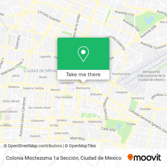 Colonia Moctezuma 1a Sección map