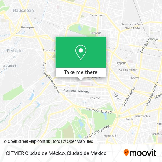 CITMER Ciudad de México map