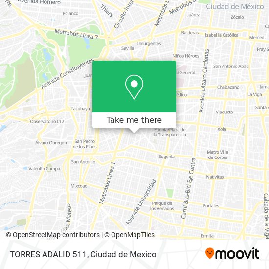 TORRES ADALID 511 map