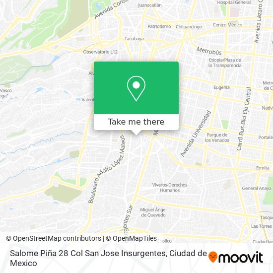 Mapa de Salome Piña   28 Col  San Jose Insurgentes