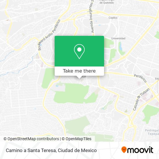 Camino a Santa Teresa map